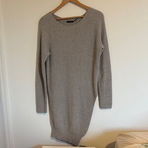 Stella Carakasi Asymmetrical Knit Sweater Tunic Dress Cotton/Wool/Cashmere
